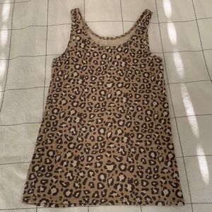 Leopard print tank top womens size XL